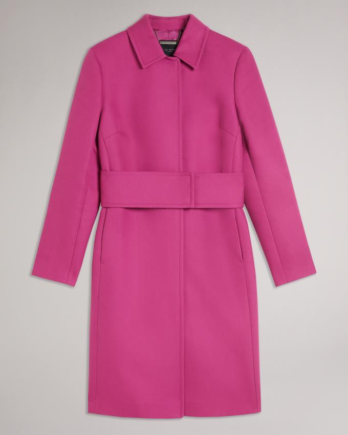 Manteau Ted Baker Belted Midi Trench Violette Clair Femme | YLR-58184267